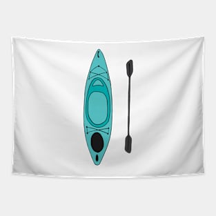 Kayak and Paddle Set Tapestry