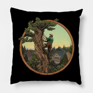 Arborist Working On A Tree Pillow