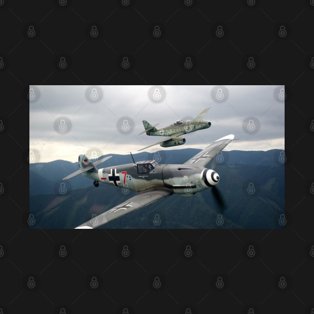 Bf109 Me262 by Aircraft.Lover