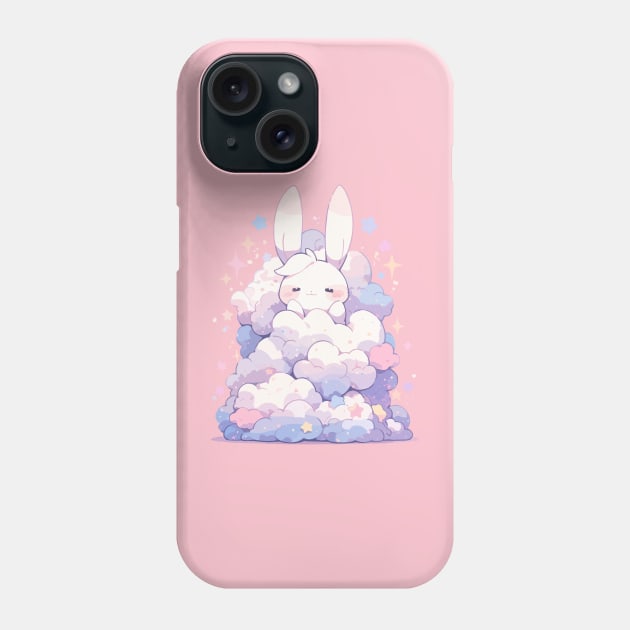 Cute Fluffy Clouds Baby Bunny Kawaii Princess Phone Case by Kawaii Kingdom