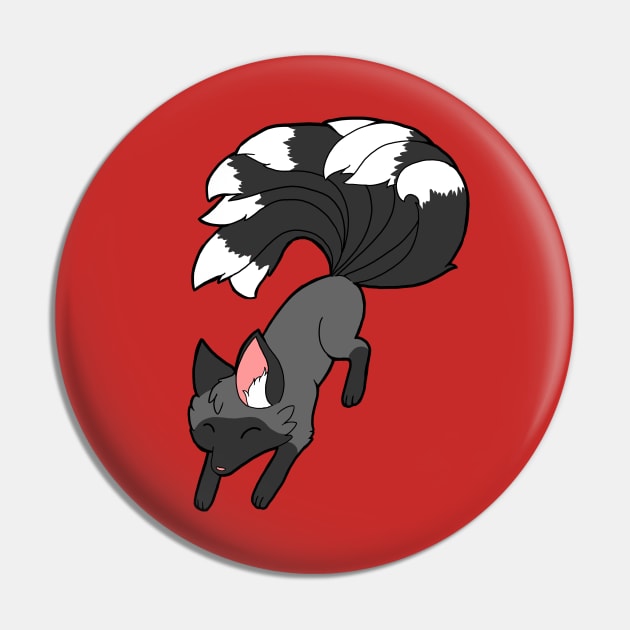 Silver Kitsune Pin by Adastumae