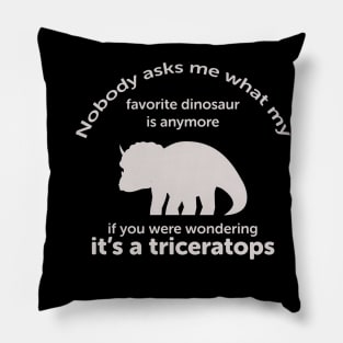 Triceratops grown up favorite dinosaur Pillow