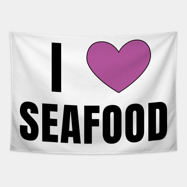 I Love Seafood Tapestry by QCult