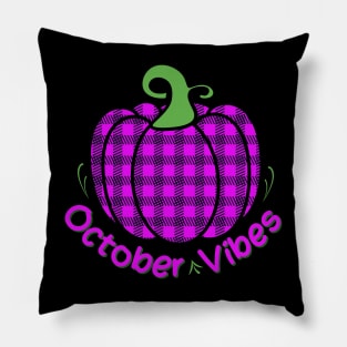 Pink Tartan Pumpkin Pillow