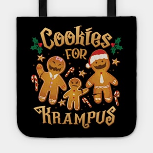 Creepy Gingerbread Cookies For Krampus - Merry Krampus Tote