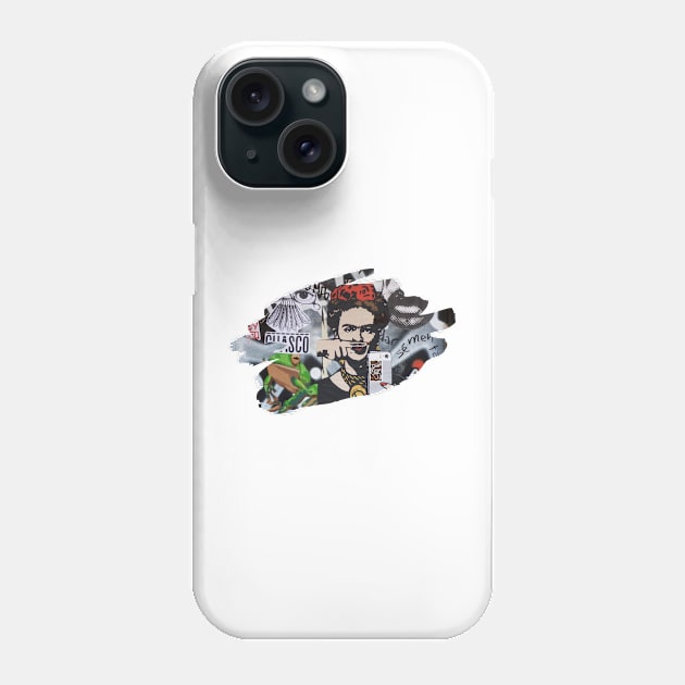 Frida Graffiti Splash Art Print 1 Phone Case by Auto-Prints