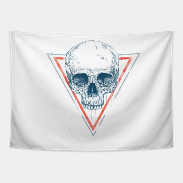 Skull in triangle II Tapestry by soltib