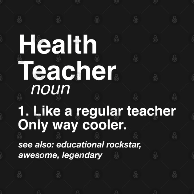 Health Teacher Definition Career Defined Job Gift by Inspire Enclave