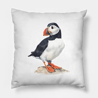 Puffin bird art. Pillow