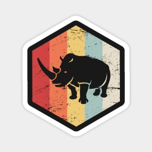 Retro 70s Rhino Magnet