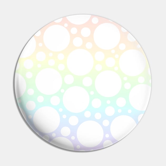 Pastel Rainbow with White Polka Dots (Lightest ) Pin by Whoopsidoodle