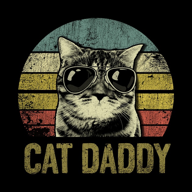 Vintage Cat Daddy Funny Cat Dad Retro Gifts Men by blacks store