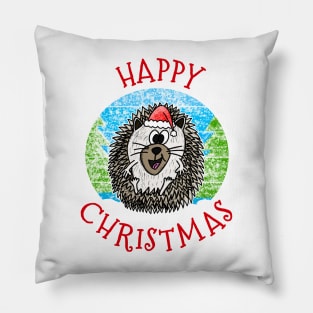 Christmas Hedgehog Wildlife Xmas 2022 Pillow