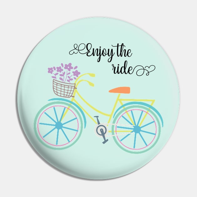 Bicycle Girl Pin by Hastag Pos