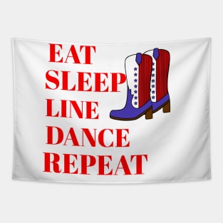 EAT Sleep Line Dance Repeat Tapestry