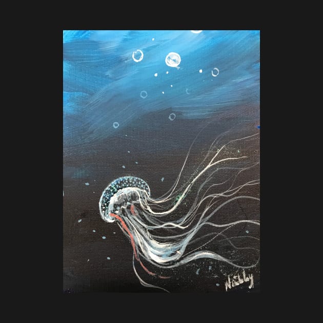 Jellyfish in the Deep Blue Sea by artdesrapides