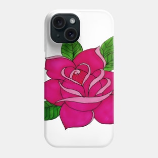 saturated rose Phone Case