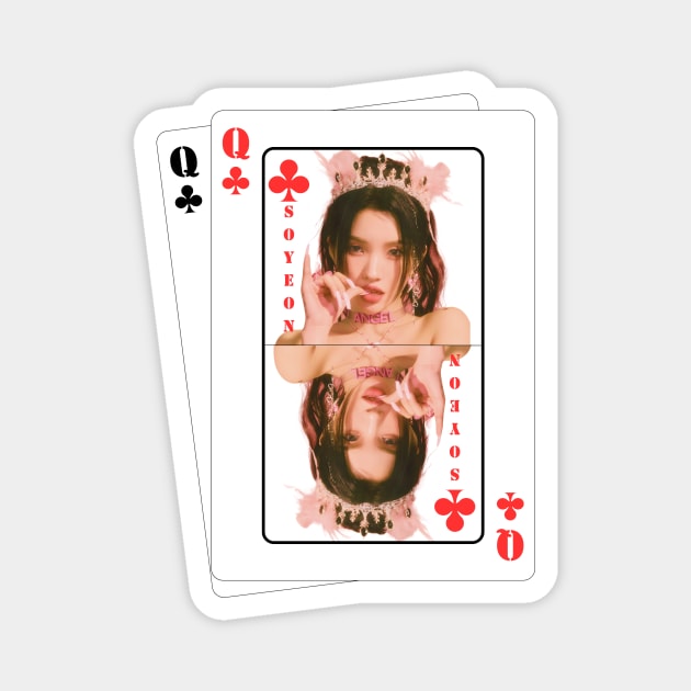 Playing Card Soyeon Queencard (G)I-dle Magnet by wennstore