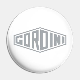 Gordini emblem - Trintignant, Behra, Manzon, Wimille, Sommer - aluminium grey print Pin