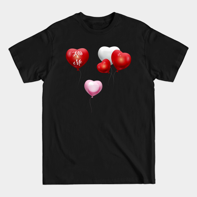 Disover Kiss me Ballon Heart - Kiss - T-Shirt