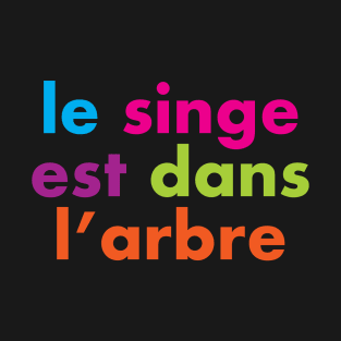 LE SINGE EST DANS L'ARBRE - 1980s 'O' Level French Lessons T-Shirt