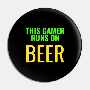 This gamer runs on beer Pin