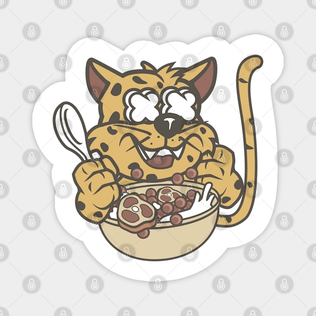 Leopard breakfast Magnet by ShirtyLife