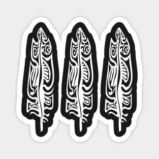 Three Feathers Respect Indigenous WAWEZHI CANADA Magnet