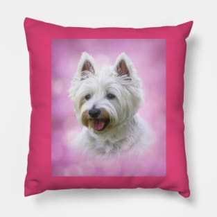 Adorable Australian Terrier Puppy Portrait Pillow