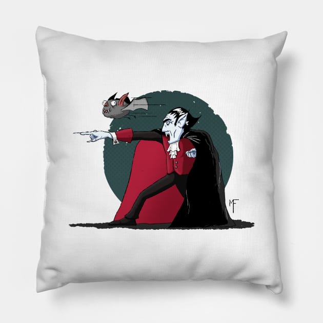 Dracula and Larry Pillow by Mike's Prints