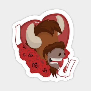 I love you (Valentines day Buffalo) Magnet