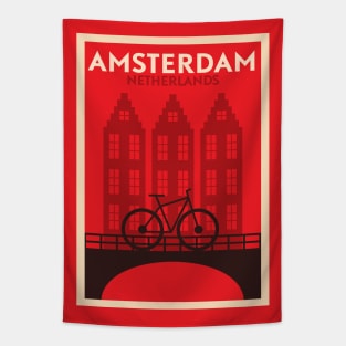 Amsterdam Poster Design Tapestry