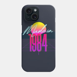 Made In 1984 ∆∆∆ VHS Retro 80s Outrun Birthday Design Phone Case