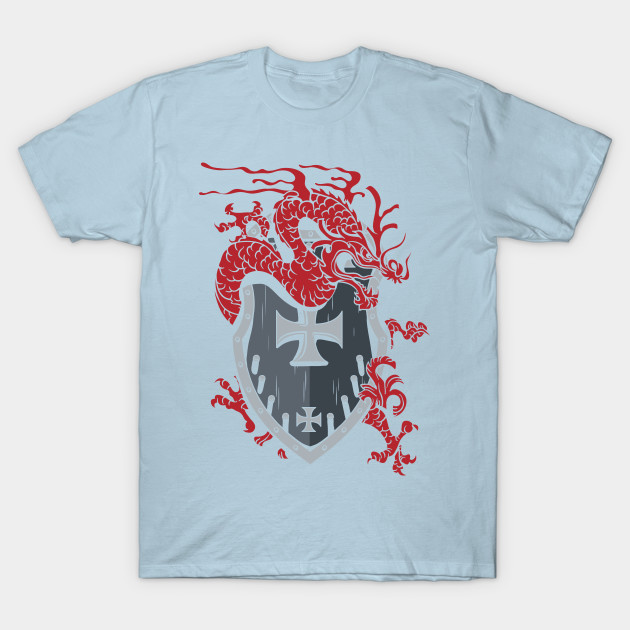 Discover Chinese Red Dragon Shield - Chinese Dragon - T-Shirt