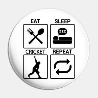 Cricket Evolution Bowler Batsman Player Fans Pin