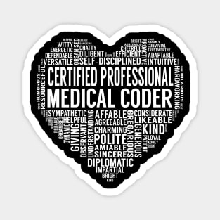 Certified Professional Medical Coder Heart Magnet