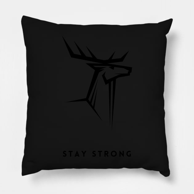 Stay Strong Pillow by iconking