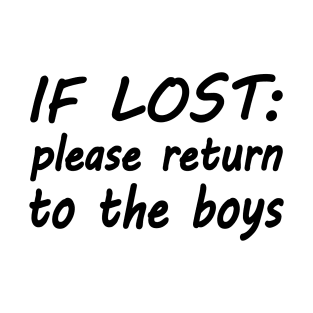 If lost please return to the boys T-Shirt