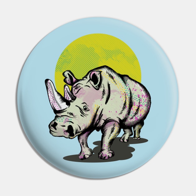 Rhinoceros Pin by mailboxdisco