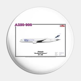 Airbus A350-900 - Finnair "Oneworld" (Art Print) Pin