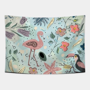 Exotic Birds Tapestry