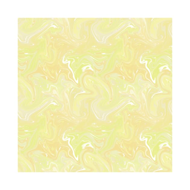 Pastel Yellow Silk Marble - Digital Liquid Paint by GenAumonier