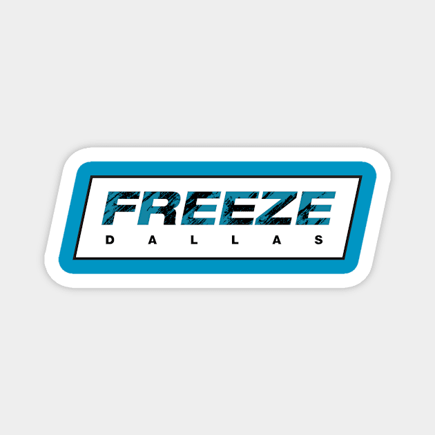 Dallas Freeze Hockey Team Magnet by Fresh Fly Threads