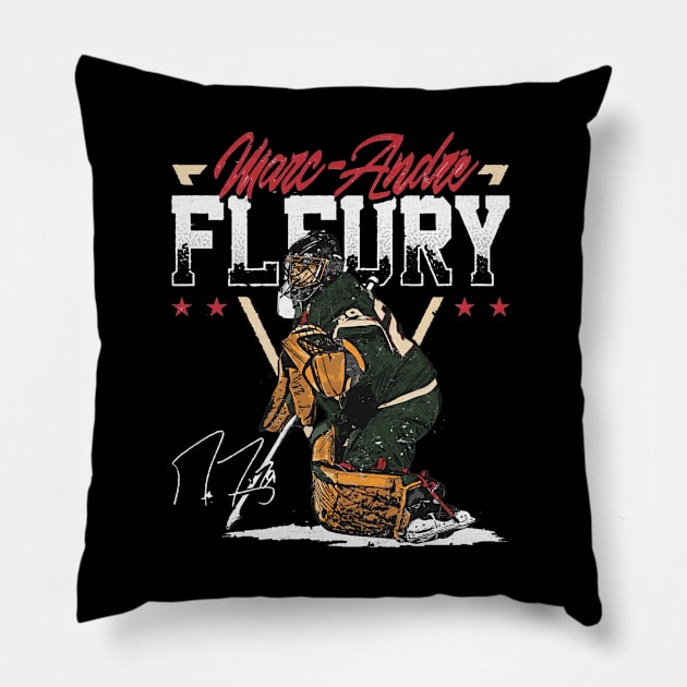 Marc-Andre Fleury Minnesota Triangle Name Pillow by lavonneroberson