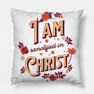 I am sanctified in Christ (1 Cor. 1:2). Pillow