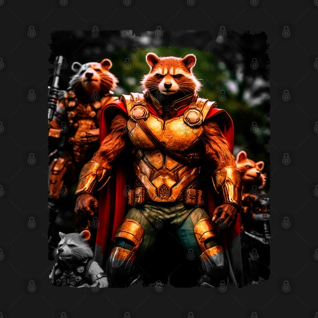 Raccoon Rocket Special Forces guardian of the galaxy mix style by BEBAS BERSUARA