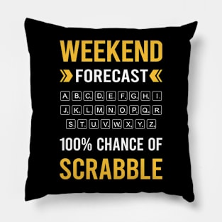 Weekend Forecast Scrabble Pillow