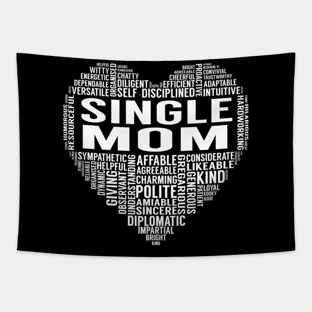 Single Mom Heart Tapestry by LotusTee