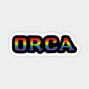 Jaws — Orca signage (rainbow effect) Magnet