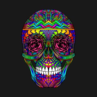 Rainbow Candy Skull - Day of the Dead - Halloween T-Shirt